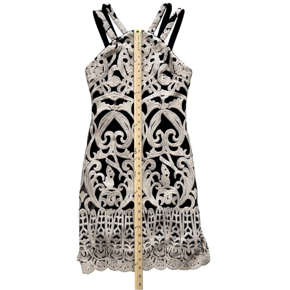 Foxiedox Anthropology Embroidered Minidress Black Cream | Women’s Size Small‎ - Picture 7 of 13